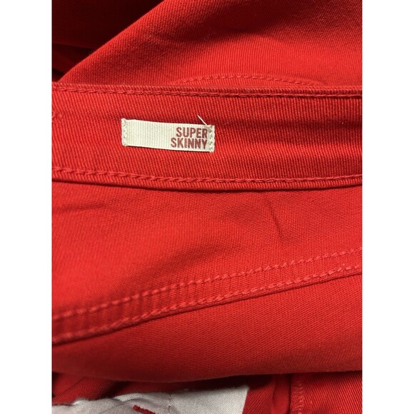 Arizona Jeans Super Skinny Red Denim Womens Size 13 Stretch Y2K - Picture 7 of 7